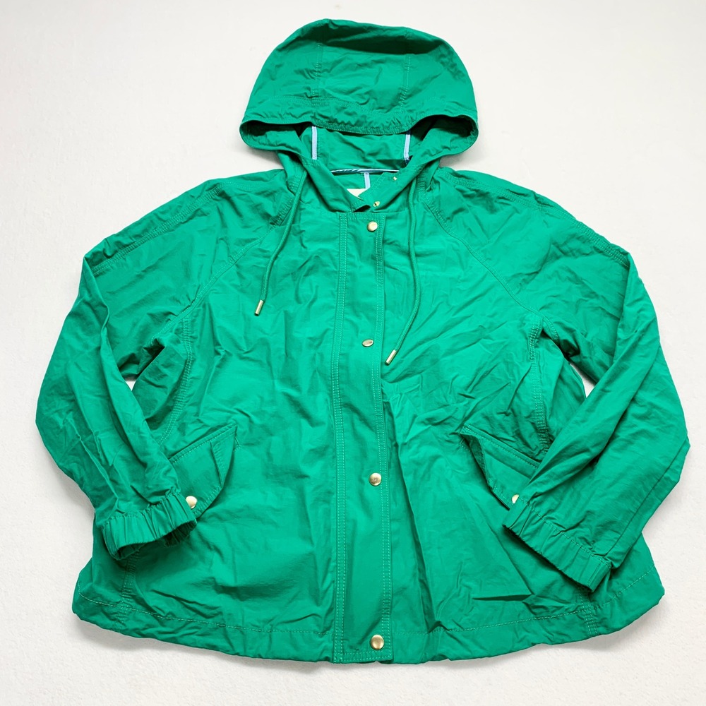 Loft Utility Hooded Anorak Jacket Womens XL Green Size XL Windbreaker‎ Cotton